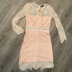 Few Moda dusty pink lace dress size S